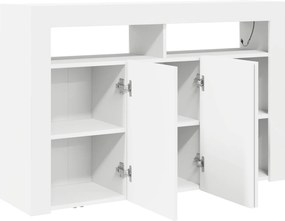 vidaXL Πλαϊνό γραφείο Λευκό 116 x 30 x 75 εκ. Επεξεργασμένο Ξύλο