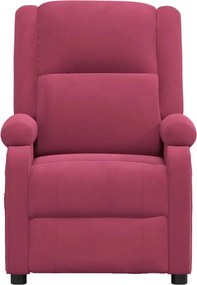 vidaXL Πολυθρόνα Μασάζ Μπορντό Βελούδινη