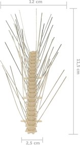 vidaXL Απωθητικές Ακίδες Περιστεριών 4 Σειρών Σετ των 20 10 μ Πλαστικ.