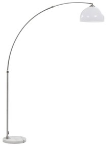 vidaXL Φωτιστικό Δαπέδου Τοξωτό Ασημί 200 εκ. 60 W E27
