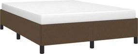 vidaXL Σκελετός Κρεβατιού Χωρίς Στρώμα Καφέ 140x200 εκ.Υφασμάτινο