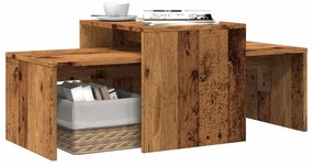 vidaXL Σετ Τραπεζάκια Σαλονιού Παλ. Ξύλο 100x48x40 εκ. από Επεξ. Ξύλο