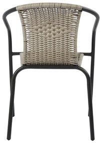 ΠΟΛΥΘΡΟΝΑ ΚΑΡΕΚΛΑ CAMEL  ΓΚΡΙ ΜΕΤΑΛΛΙΚΗ ΜΕ WICKER 48x48-53x72 εκ.