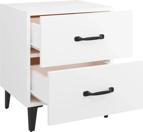 vidaXL Κομοδίνα 2 τεμ. Λευκά 40 x 35 x 47,5 εκ.