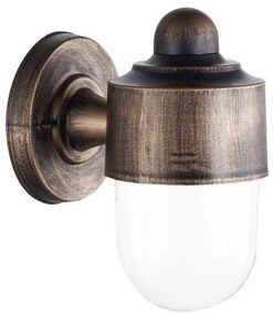 Απλίκα Φωτιστικό Τοίχου Ε27 IP44 Φ9,7 PC Lumen-9-9271-Μπρονζέ 9-9271