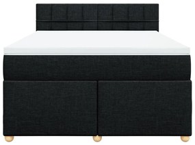 ΚΡΕΒΑΤΙ BOXSPRING ΜΕ ΣΤΡΩΜΑ ΜΑΥΡΟ 140X200 ΕΚ. ΥΦΑΣΜΑΤΙΝΟ 3289005