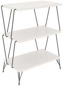Τραπεζάκι Βοηθητικό Lazandos 854KLN4321 46x30x76cm White-Black