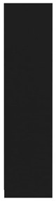 Ντουλάπα Μαύρη 50 x 50 x 200 εκ. από Μοριοσανίδα - Μαύρο