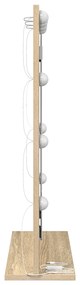 vidaXL Καθρέφτης Τουαλέτας Sonoma oak MDF, Γυαλί 70 x 50 x 18 cm