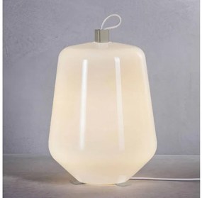 Επιτραπέζιο Φωτιστικό LED 8W Dimmer Φυσητό Γυαλί Μέταλλο Νίκελ Luisa T1 Prandina-1C50000110407-Ασημί 1C50000110407