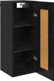 vidaXL Επιτοίχιο ντουλάπι Μαύρη Οξυά 34,5 x 34 x 90 εκ.