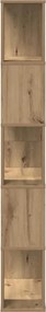 vidaXL Βιβλιοθήκη 5 Επιπέδων Δρυς 80,5x23,5x162,5 εκ. Επεξεργ. Ξύλο