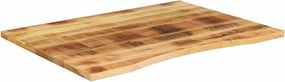 vidaXL Επιφάνεια Γραφείου Καμπύλη 100x80x2,5 εκ Μασίφ Ακατ. Μάνγκο