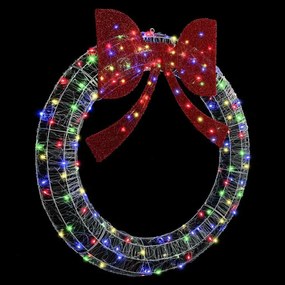 vidaXL Στεφάνι με 150 LED Πολύχρωμο 120 cm Ακρυλικό