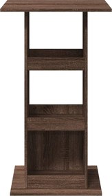 vidaXL Τραπέζι Μπαρ με Ράφια Καφέ Δρυς 60x60x102 εκ. Επεξεργ. Ξύλο