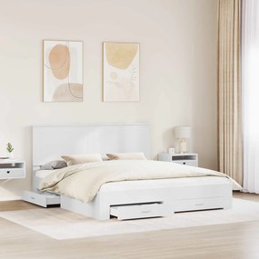 vidaXL Σκελετός Κρεβατιού Λευκό 180 x 200 cm Επεξεργασμένο ξύλο