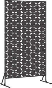 vidaXL Οθόνη Ιδιωτικότητας Μαύρο 100 x 50 x 180 εκ. Ατσάλι