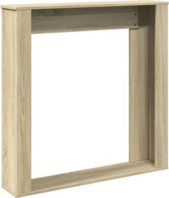 vidaXL Πλαίσιο Τζακιού Sonoma Δρυς 100x20x100 εκ. από Επεξ. Ξύλο