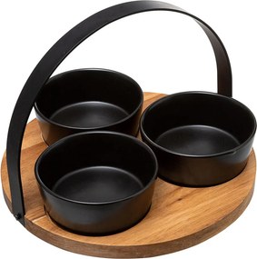 Ορντεβιέρα Σερβιρίσματος 3 Θέσεων (Φ21x14) S-D Black Bamboo 176922