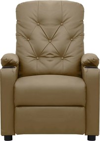 vidaXL Πολυθρόνα Ανακλινόμενη Καπουτσίνο από Συνθετικό Δέρμα