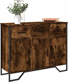 vidaXL Ντουλάπι Καπνιστή Δρυς 97x32,5x74,5 εκ. από Επεξεργ. Ξύλο