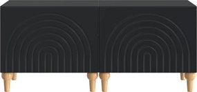 vidaXL Ντουλάπι TV Μαύρο Επεξεργασμένο Ξύλο