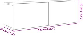 vidaXL Σετ επίπλου τηλεόρασης 7 pcs Μαύρη Δρυς Επεξεργασμένο Ξύλο