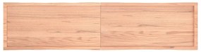 vidaXL Επιφ Τραπεζιού Αν Καφέ 220x50x(2-4)εκ.Ακατέργ. Μασίφ Ξύλο Δρυός