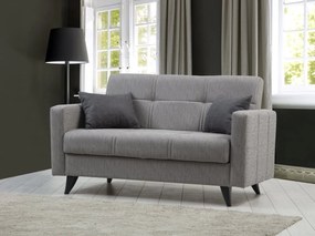 Διθέσιος Καναπές Κρεβάτι Ανοιχτό Γκρι POLYA 75x151x86