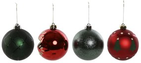 Χριστουγεννιάτικες μπάλες Home ESPRIT Κόκκινο Χρυσό πολυαιθυλένιο 32,5 x 8 x 32,5 cm (16 Τεμάχια)