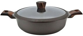Κατσαρόλα Ρηχή Αντικολλητική 545-28 28x8cm Black-Brown Ankor 28cm Aluminium, Glass