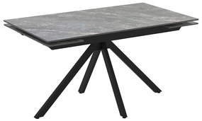 Τραπέζι PERLA Επεκτεινόμενο με Κεραμική επιφάνεια 140(+30+30)x80x75εκ. Γκρί Μάρμαρο