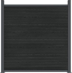 vidaXL Πάνελ Περίφραξης Γκρι 1218 x 186 εκ. από WPC