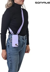 Θήκη Σιλικόνης με Strap CarryHang Sonique Realme C55 Λιλά