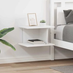vidaXL Κομοδίνο 2 pcs Λευκό 40 x 30 x 25 εκ Επεξεργασμένο ξύλο