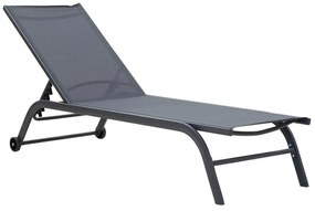 Ξαπλώστρα Jaipur αλουμίνιο-textilene ανθρακί 190x56x30 εκ.