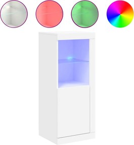 vidaXL Μπουφές με Φώτα LED Λευκός 41 x 37 x 100 εκ.