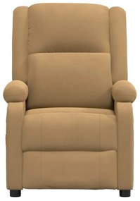 vidaXL Πολυθρόνα Ανακλινόμενη Ηλεκτρική Καφέ Βελούδινη