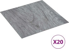 vidaXL Αυτοκόλλητα Πλάκες Δαπέδου Καφέ και Ανθρακί 30,5 x 30,5 εκ