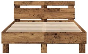 vidaXL Σκελετός Κρεβατιού Παλαιό ξύλο 135 x 190 cm Επεξεργασμένο ξύλο