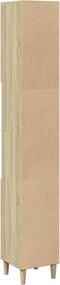 vidaXL Ντουλάπι Μπάνιου Sonoma Δρυς 30x30x190 εκ. Επεξεργασμένο Ξύλο