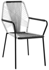 ΠΟΛΥΘΡΟΝΑ ΜΕΤΑΛΛΙΚΗ HM5490 ΜΕ WICKER ΛΕΥΚΟ-ΓΚΡΙ 59x59x90 cm