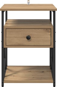 vidaXL Κομοδίνο Artisan Oak 40 x 42 x 55 εκ Επεξεργασμένο Ξύλο