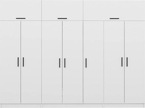 Επταφυλλη Ντουλαπα με Πατάρι Λευκο KALEO 52x315x235