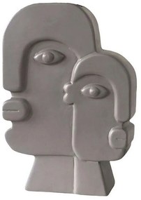 Βάζο 963DNL1174 13x10x26cm Grey Aberto Design Ceramic