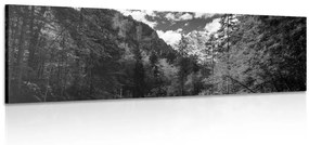 Εικόνα ασπρόμαυρο ορεινό τοπίο - 120x40