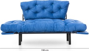 Διθέσιος Καναπές Κρεβάτι Μπλε NITTA 70x150x85
