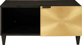 vidaXL Τραπεζάκι σαλονιού Μαύρο και Χρυσό 80 x 50 x 40 cm
