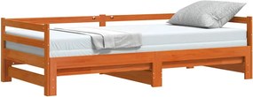 vidaXL Καναπές Κρεβάτι Συρόμενος Χωρίς Στρώμα 90x190 εκ. Μασίφ Ξύλο