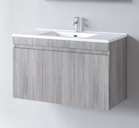 Πάγκος OMEGA GREY OAK 100 S3BOM100GO0 97x44x60cm, Νιπτήρας 100x45